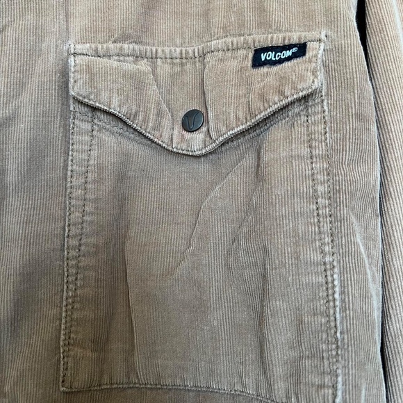 Volcom brown corduroy button up shirt - Picture 4 of 7